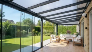 Tuinkamer Glazen schuifwand systeem